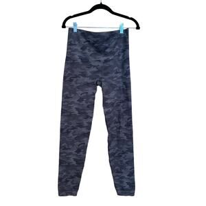 Spanx Camo Ankle Length Legging Gray Black Women's Size XL Workout Pants